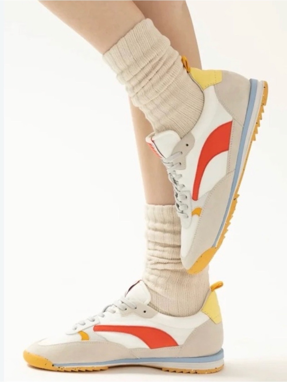 Oncept Women’s Sneakers 7.5 Retro Montreal Leather White Red NEW w/ Tote Bag